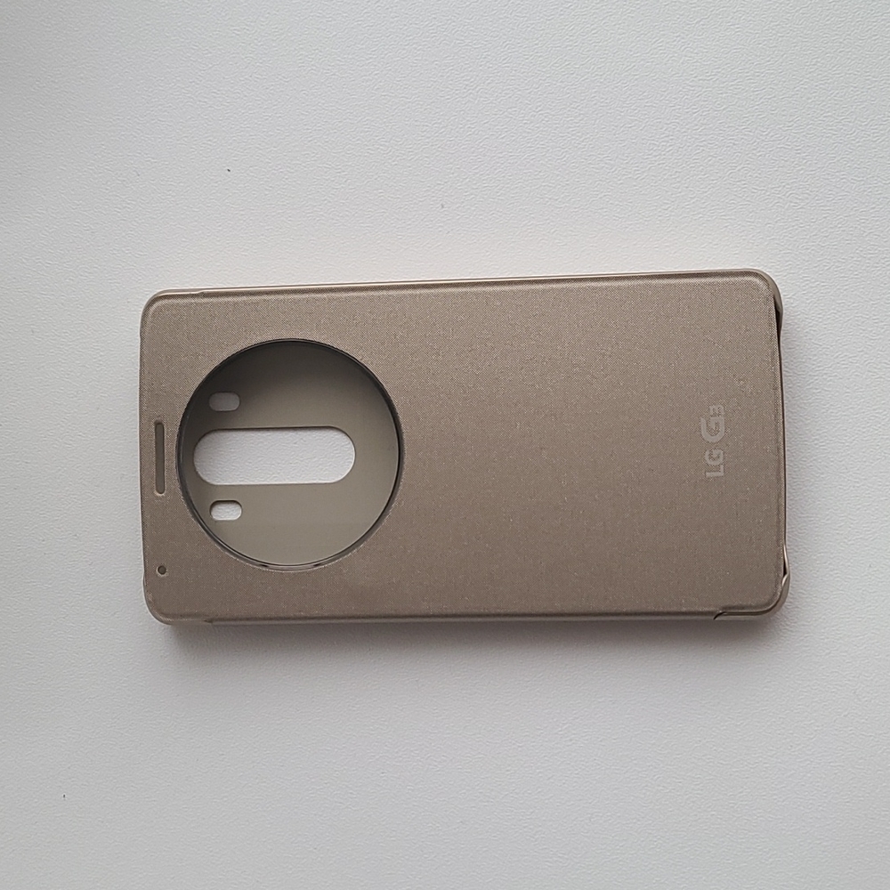 LG G3 OEM Quick Circle Snap on Foldable Cover/Case Gold